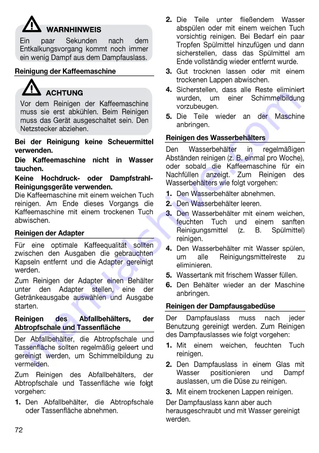 Teka CLC 835 MC User Manual Download Page 72