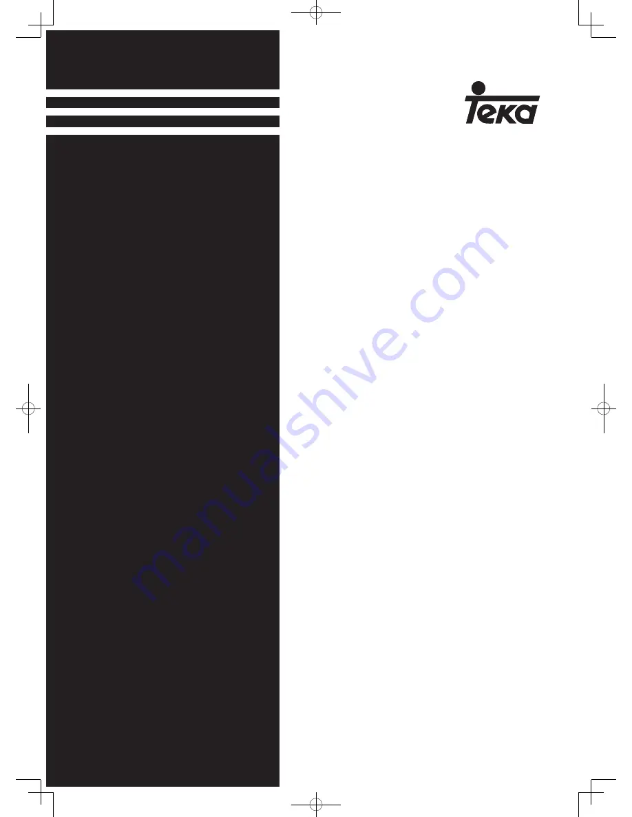 Teka GD LUX 30 1G Manual Download Page 1