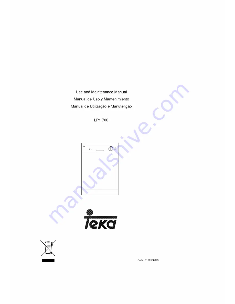 Teka LP1 700 Use And Maintenance Manual Download Page 1