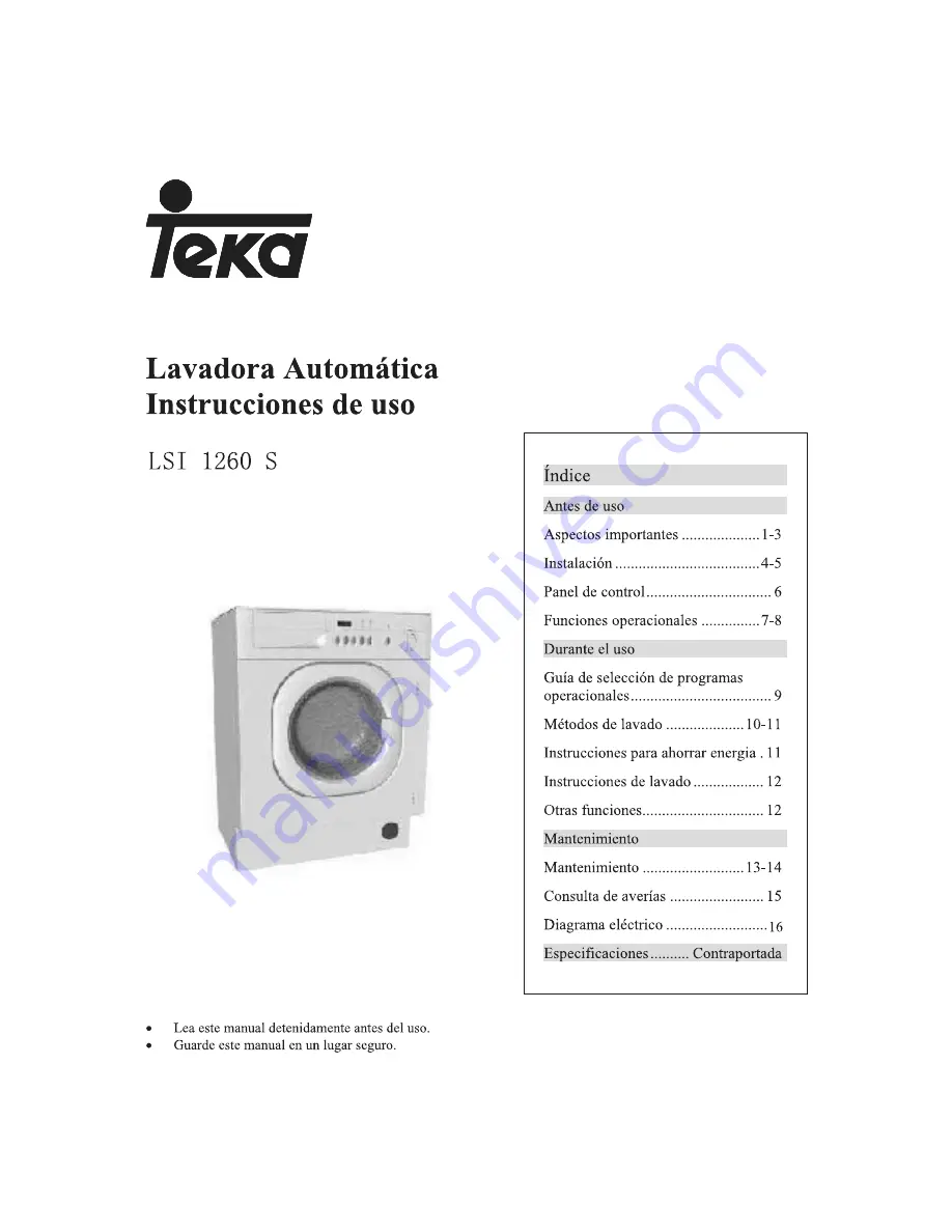 Teka LSI 1260 S Скачать руководство пользователя страница 21