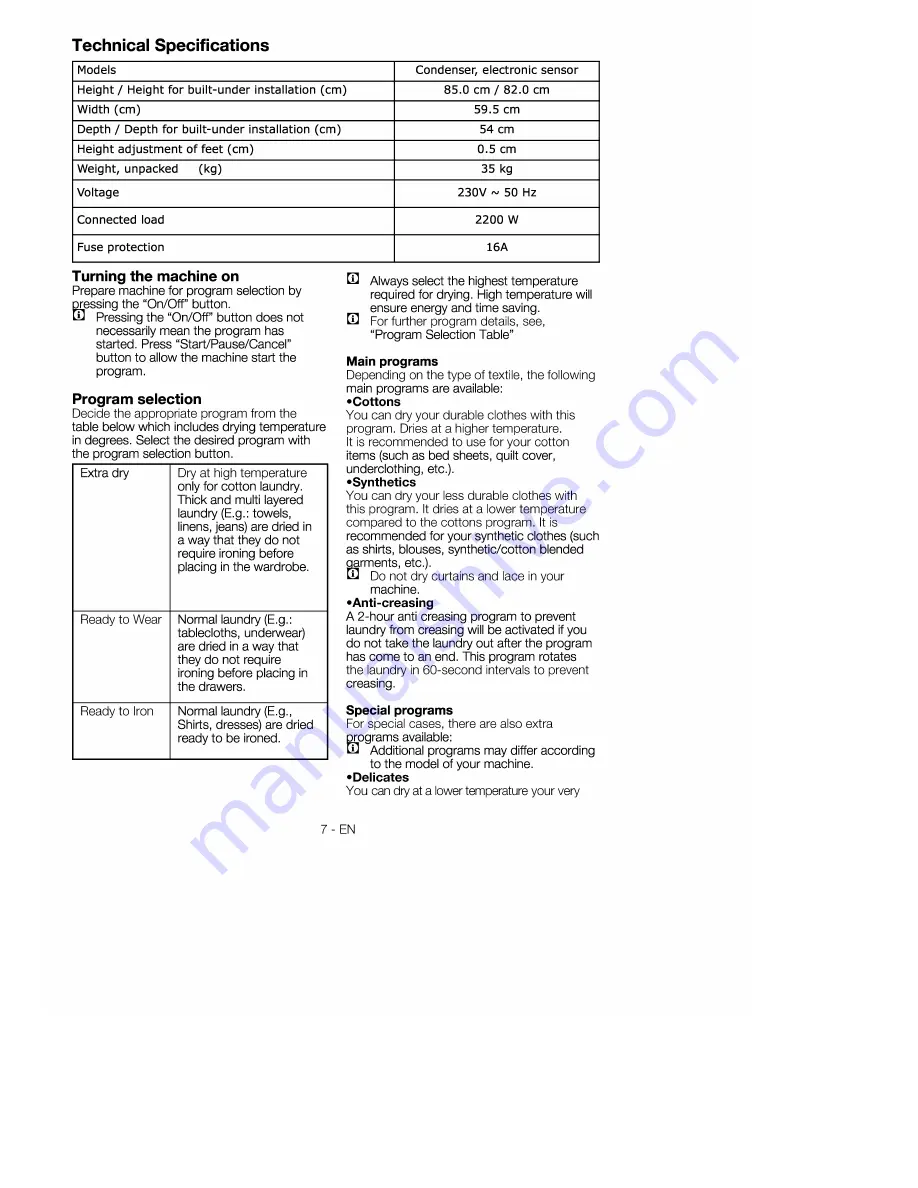 Teka TKS 690 C Скачать руководство пользователя страница 7