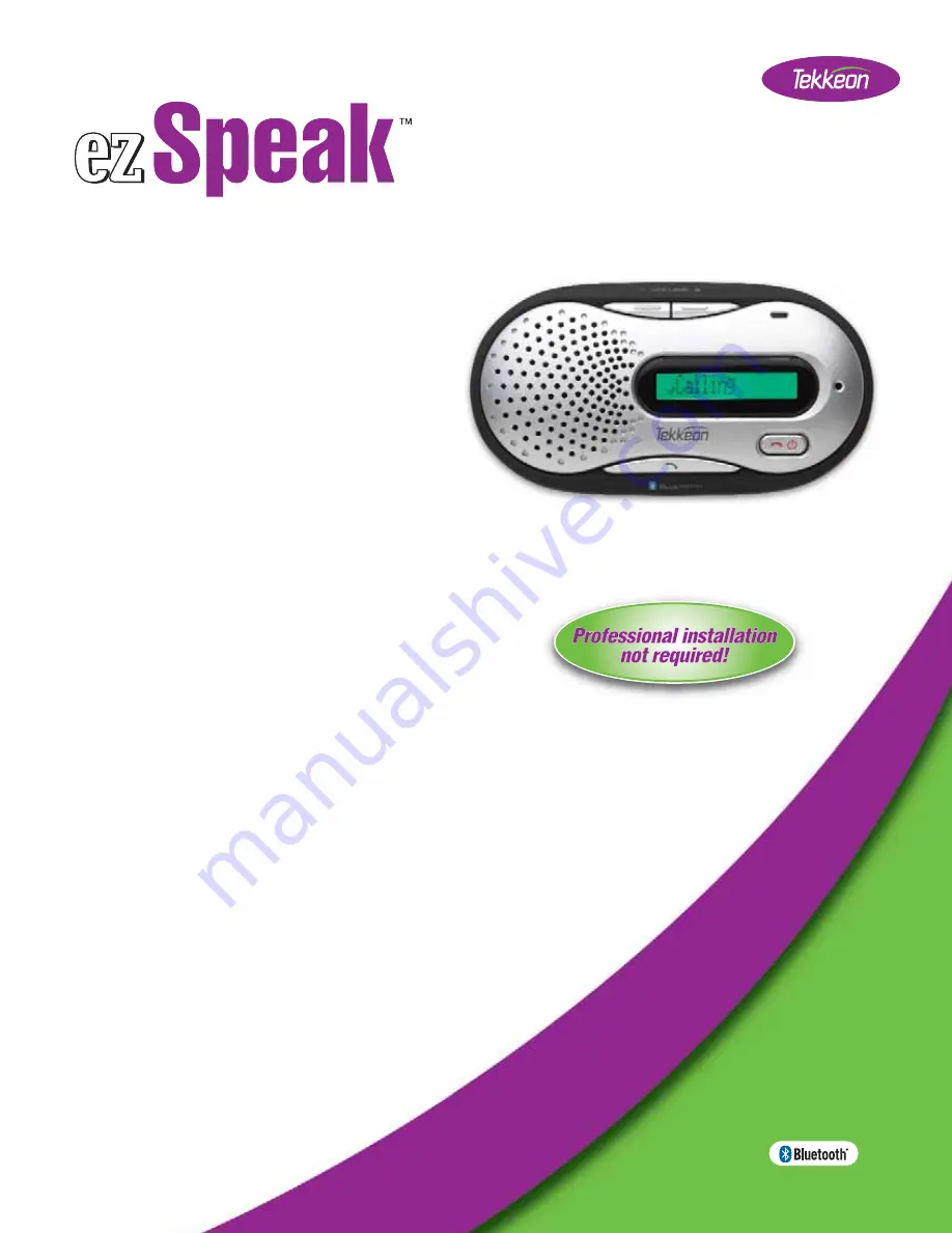 Tekkeon ezSpeak ET6000 Скачать руководство пользователя страница 1