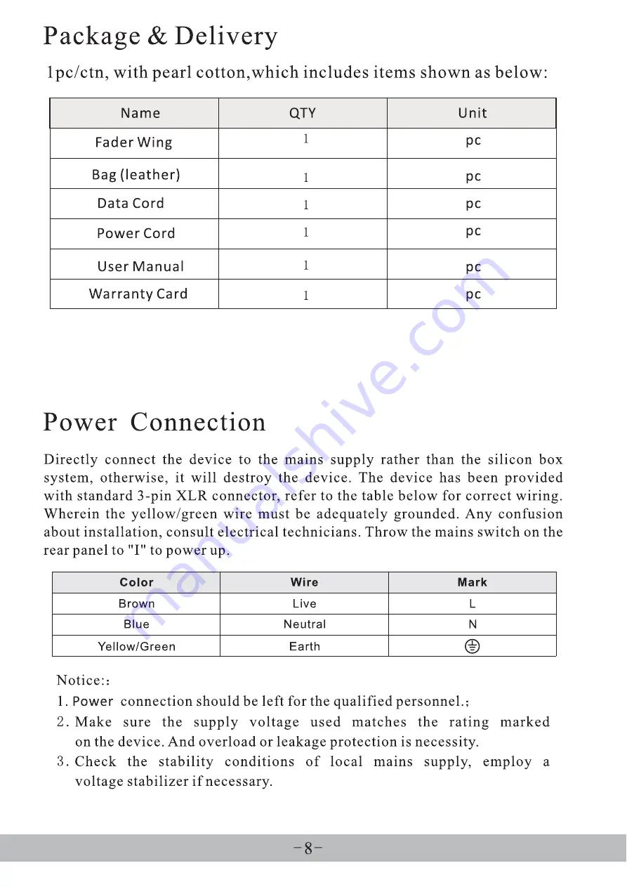 Tekmand Fader Wing Manual Download Page 9