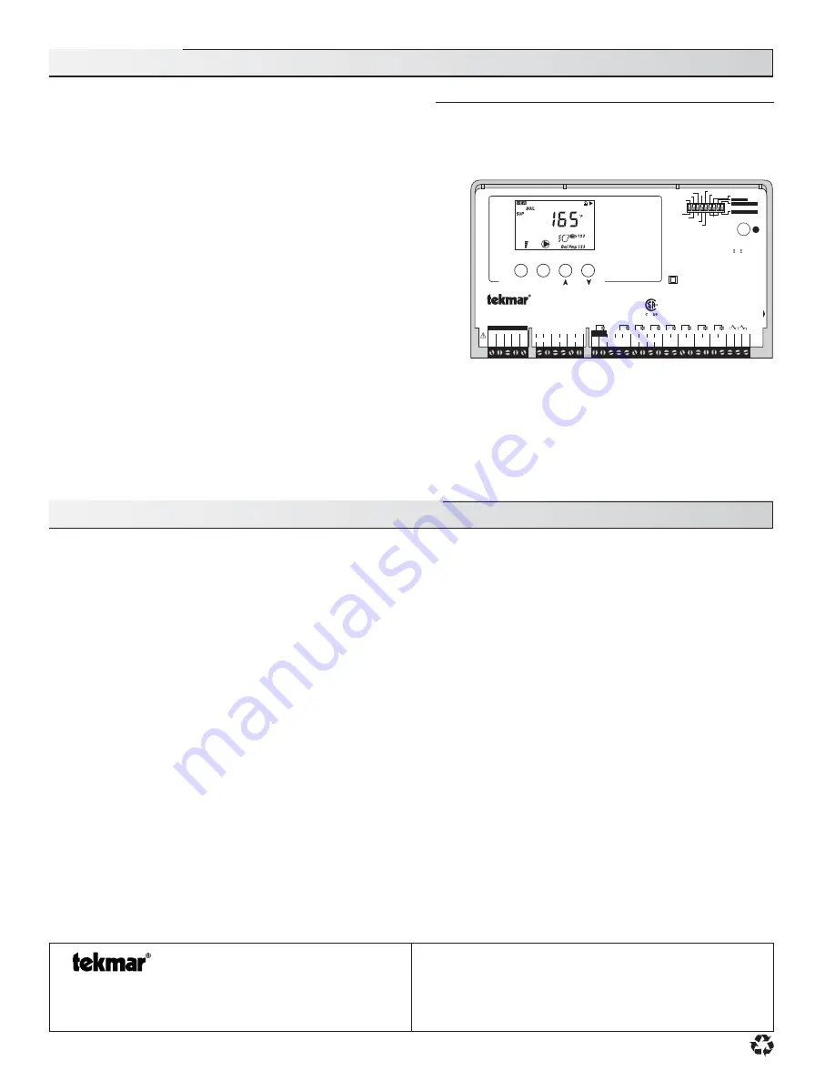 Tekmar Boiler Control 265 Скачать руководство пользователя страница 36