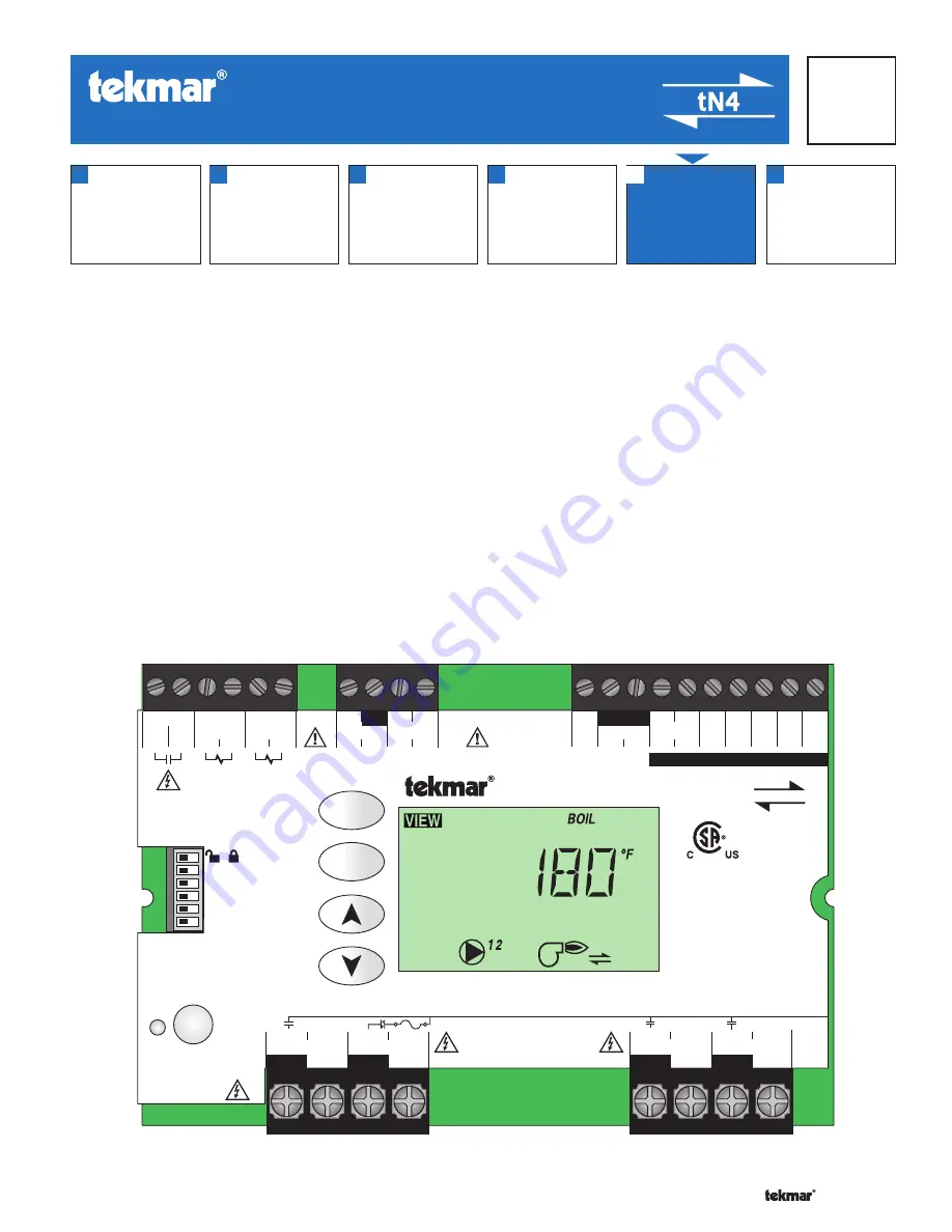 Tekmar Universal Reset Module 422 Data Brochure Download Page 1