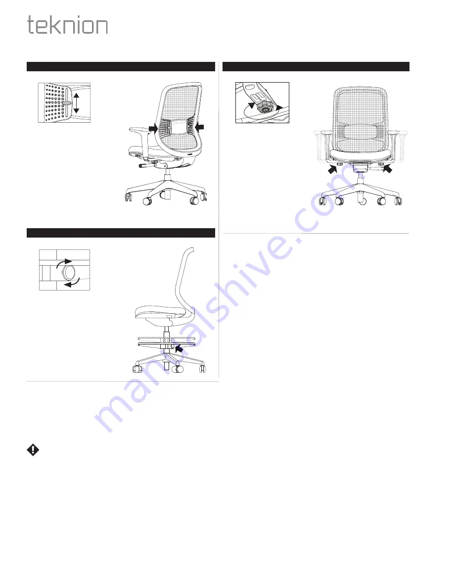 Teknion Projek Adjustment Features & Instruction Download Page 2