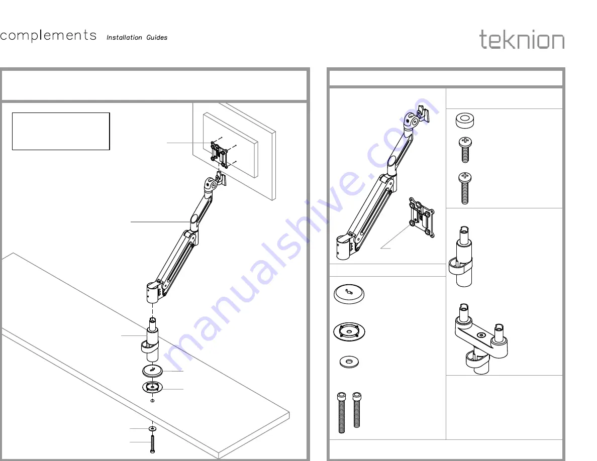 Teknion YMSTR Installation Manual Download Page 1