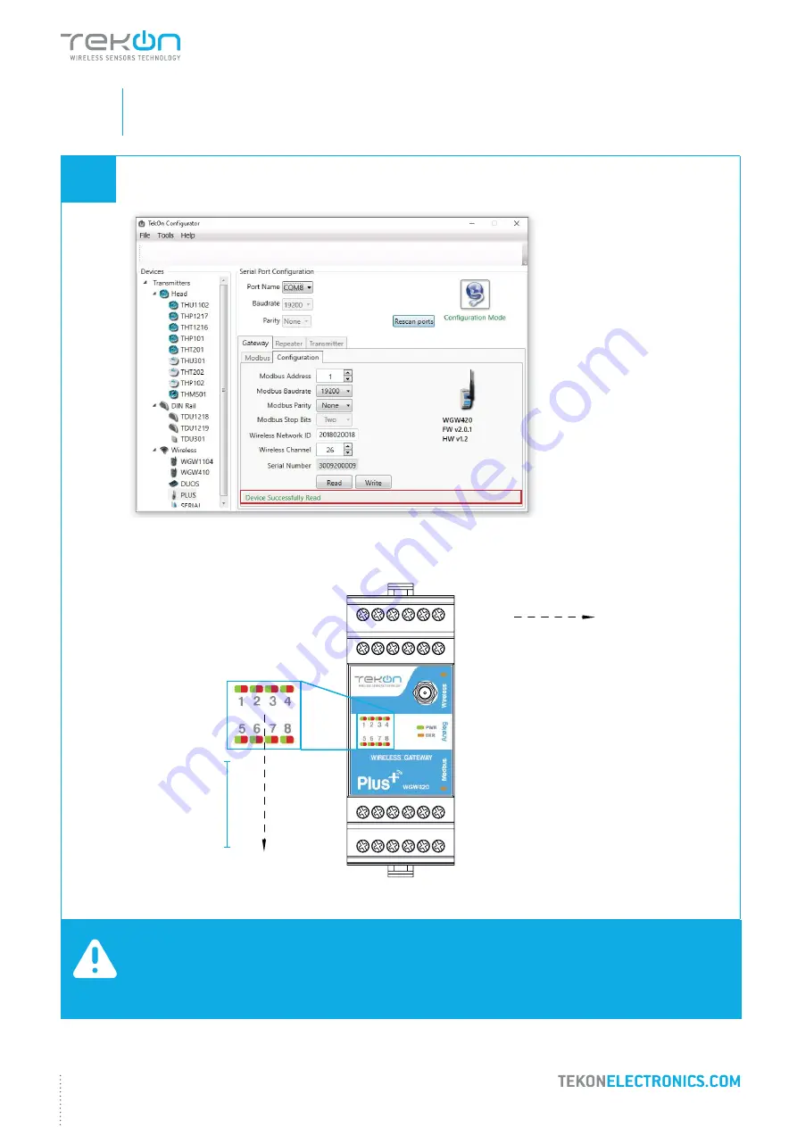 Tekon PLUS WGW420 Installation Manual Download Page 8