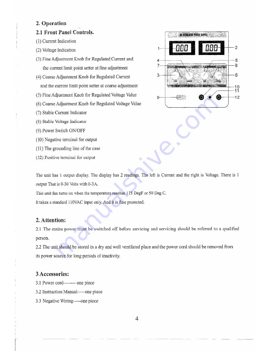 TekPower TP-3003D User Manual Download Page 4