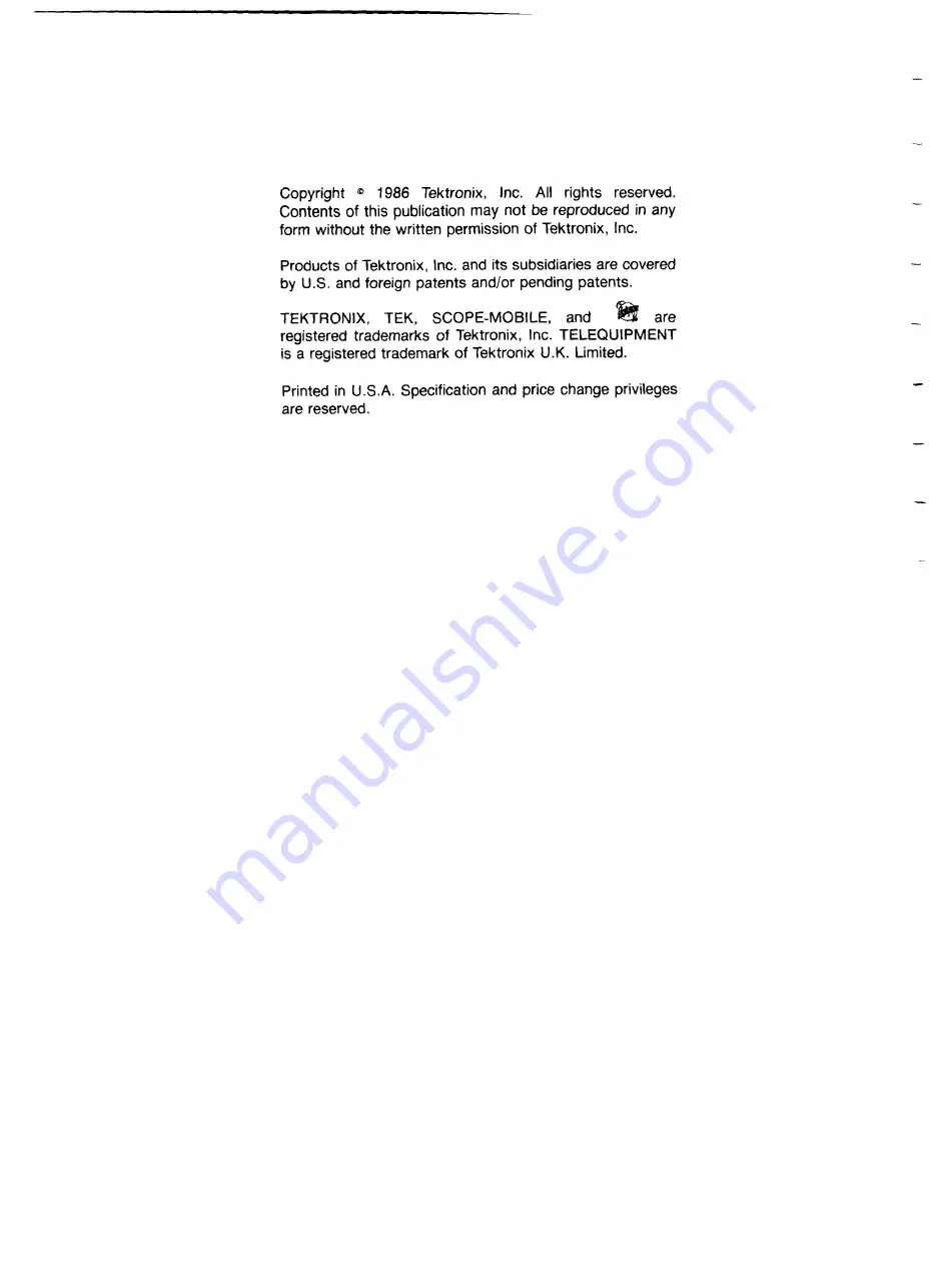 Tektronix 070-6027-00 Manual Download Page 3