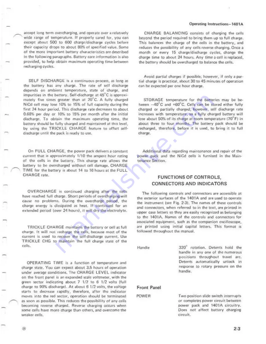 Tektronix 1401A Instruction Manual Download Page 15