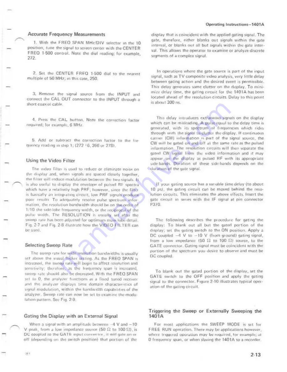 Tektronix 1401A Instruction Manual Download Page 25