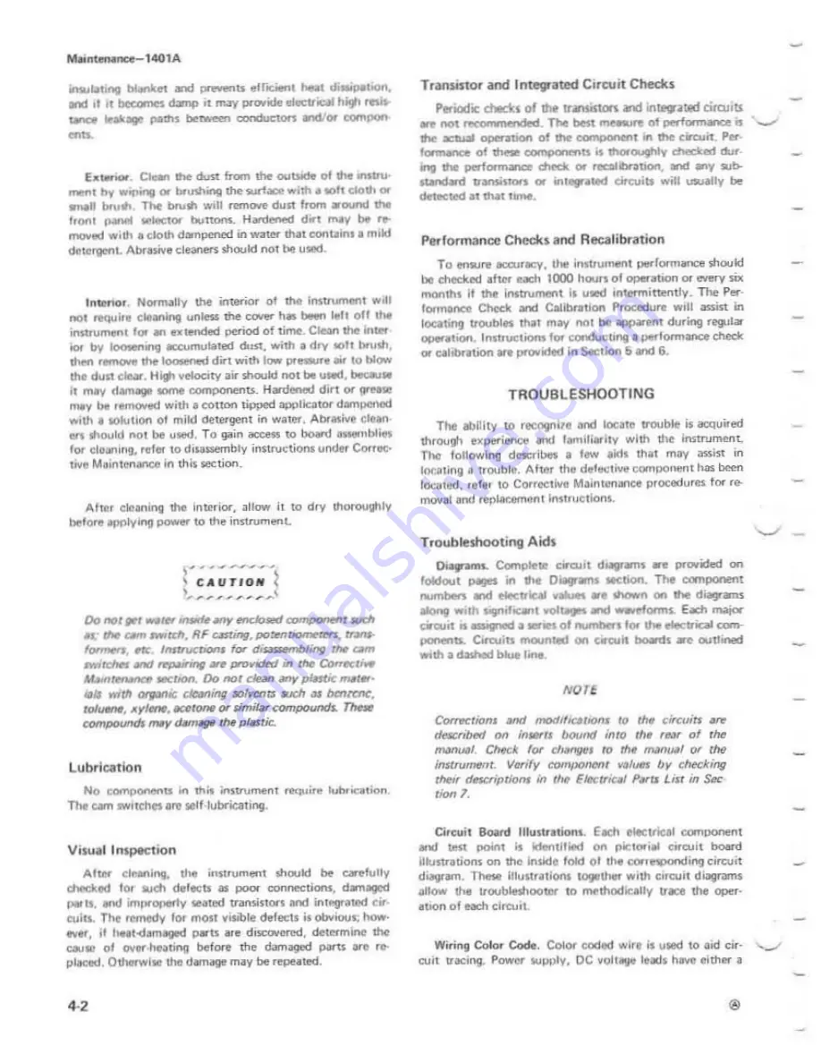 Tektronix 1401A Instruction Manual Download Page 46