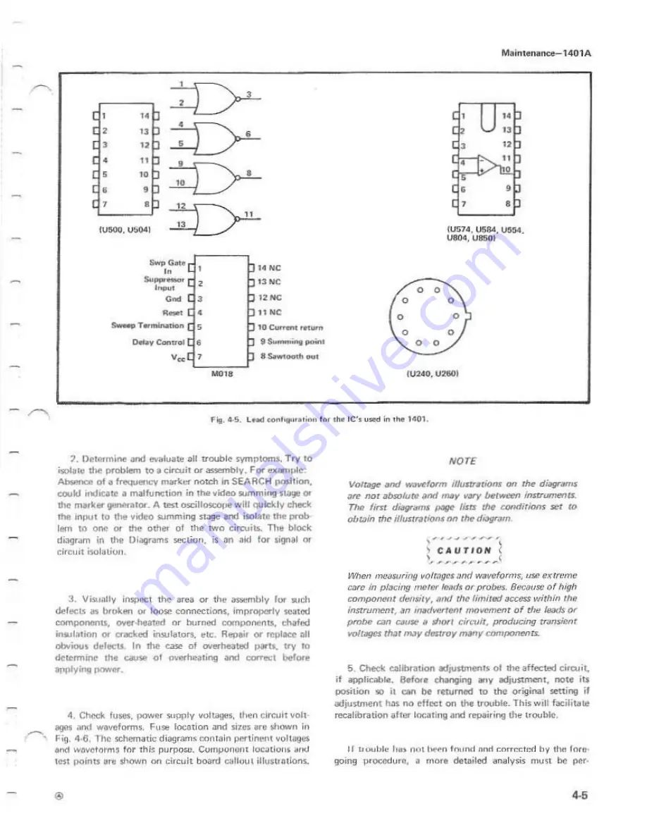 Tektronix 1401A Instruction Manual Download Page 49