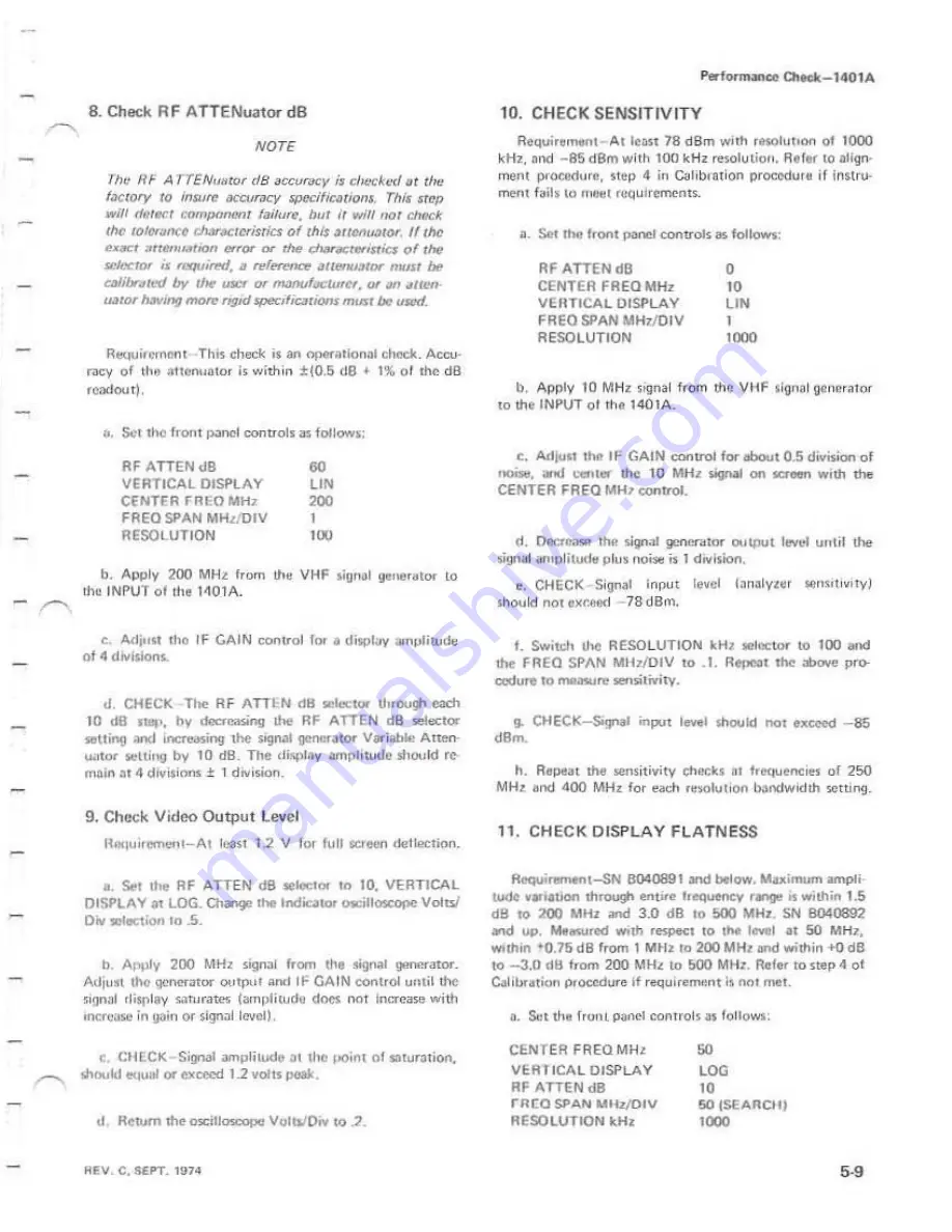 Tektronix 1401A Instruction Manual Download Page 65