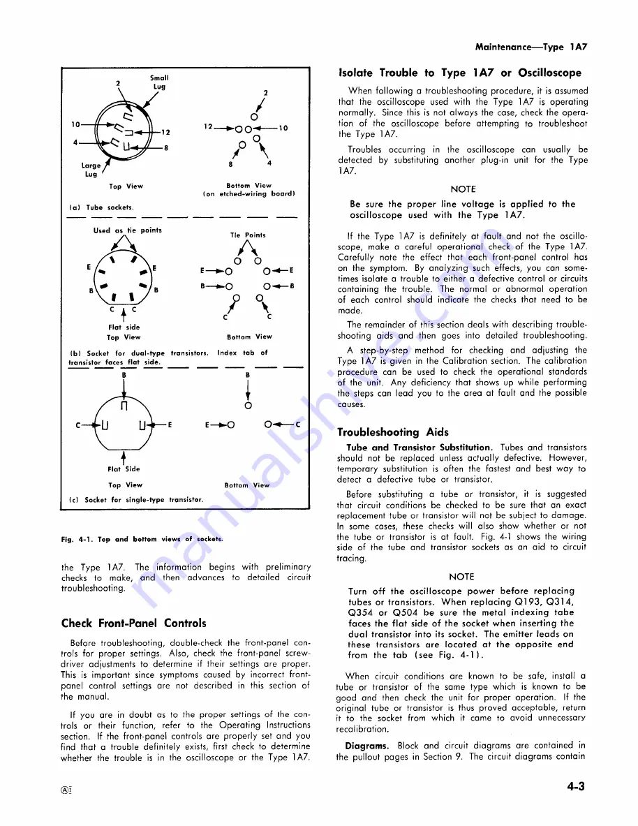 Tektronix 1A7 Instruction Manual Download Page 40