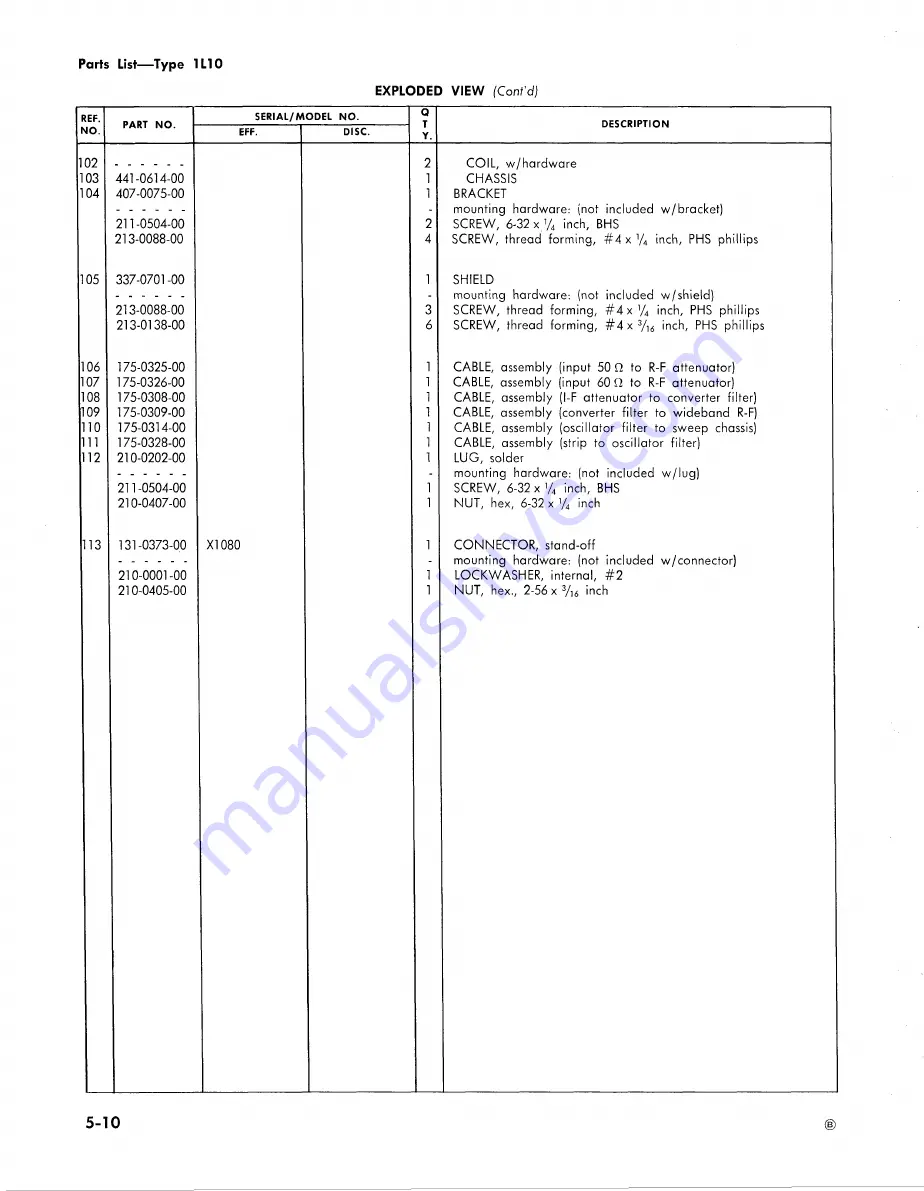 Tektronix 1L10 Скачать руководство пользователя страница 44