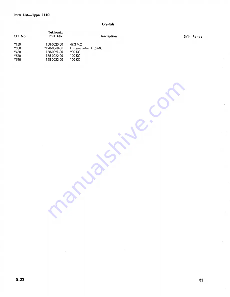 Tektronix 1L10 Instruction Manual Download Page 56