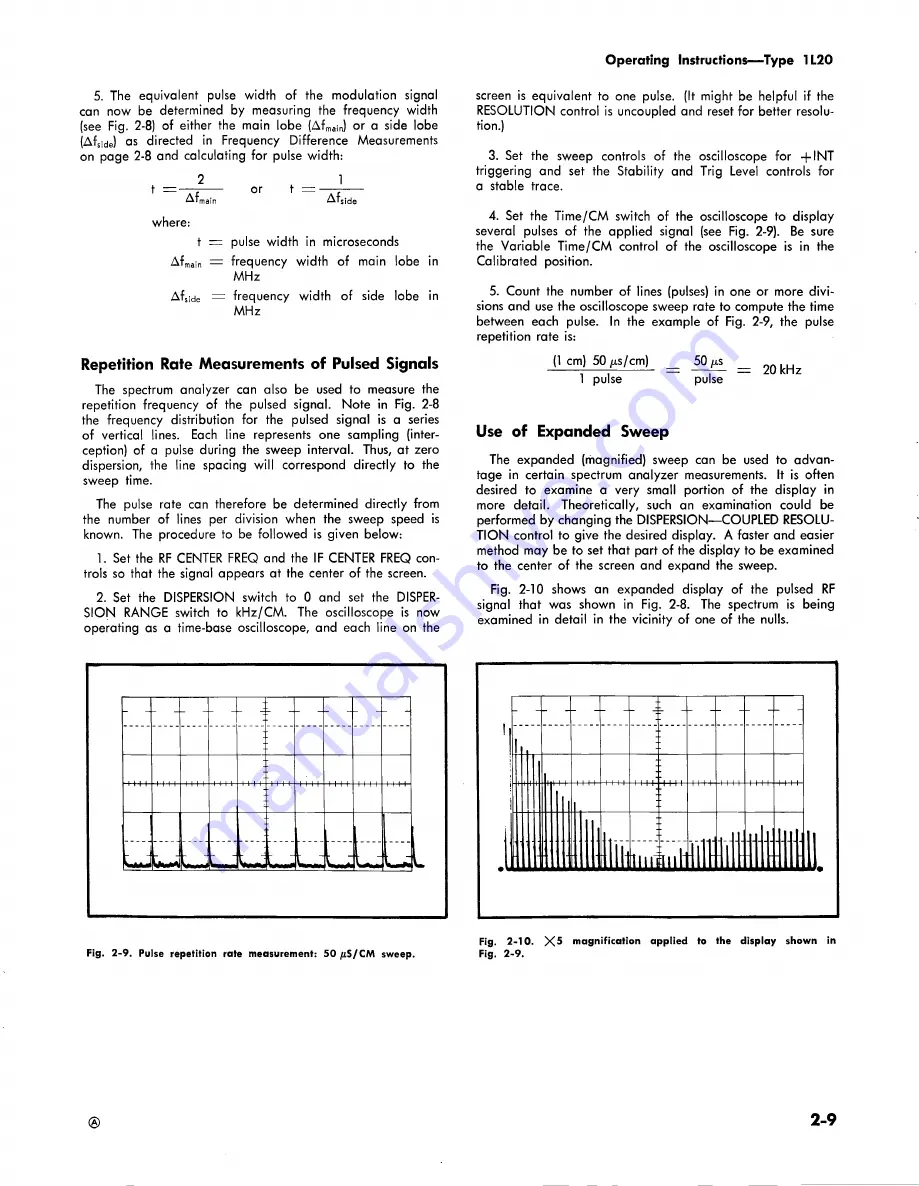 Tektronix 1L20 Скачать руководство пользователя страница 15