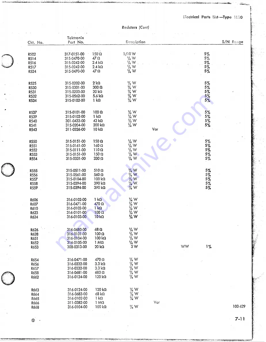 Tektronix 1L30 Instruction Manual Download Page 102