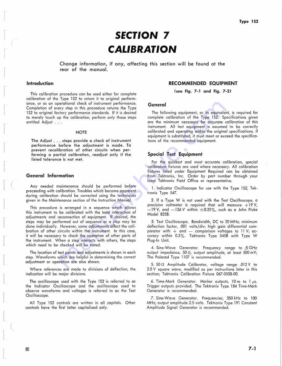 Tektronix 1S2 Instruction Manual Download Page 89