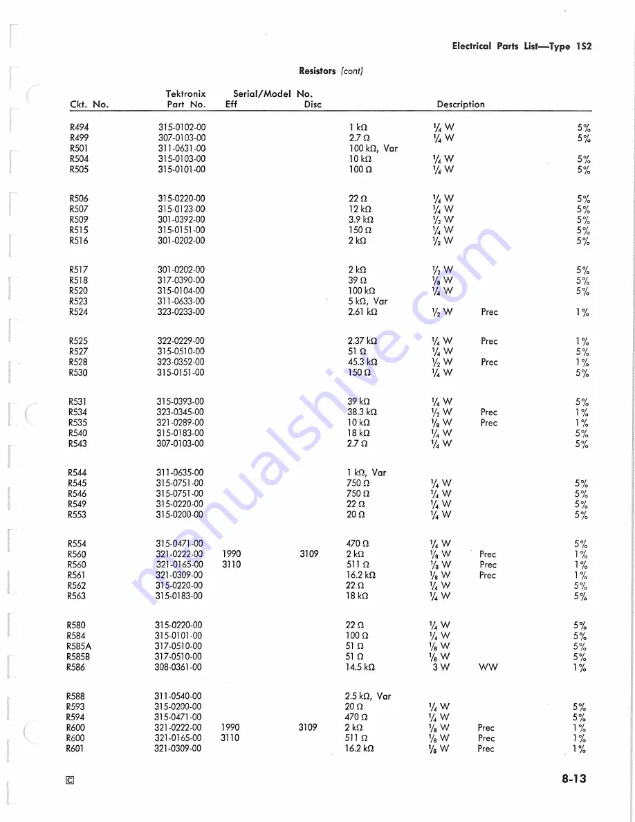 Tektronix 1S2 Instruction Manual Download Page 137