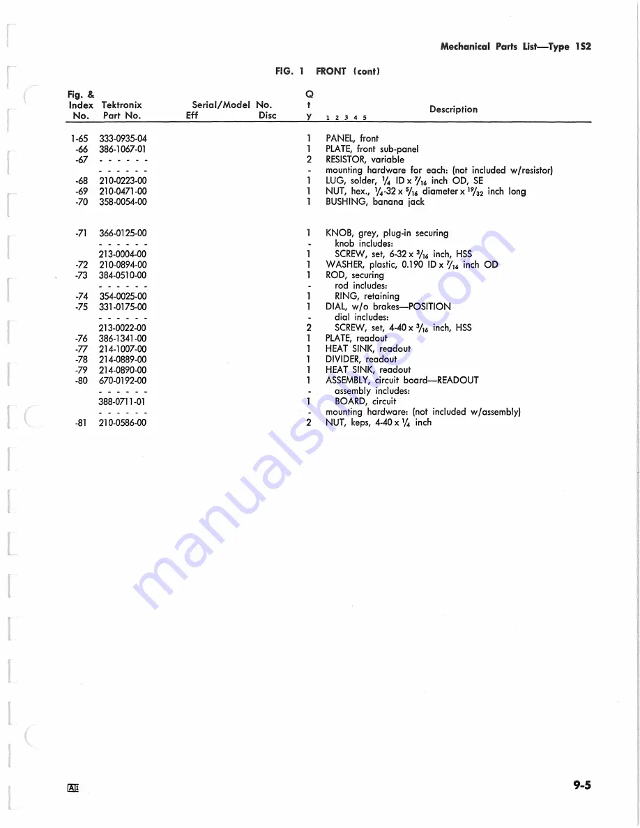 Tektronix 1S2 Скачать руководство пользователя страница 149