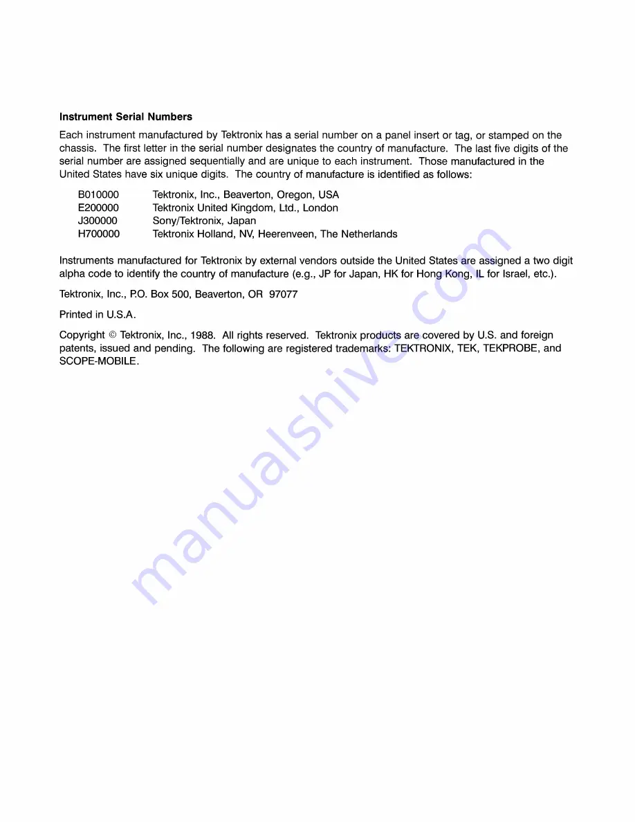 Tektronix 2440 Скачать руководство пользователя страница 2