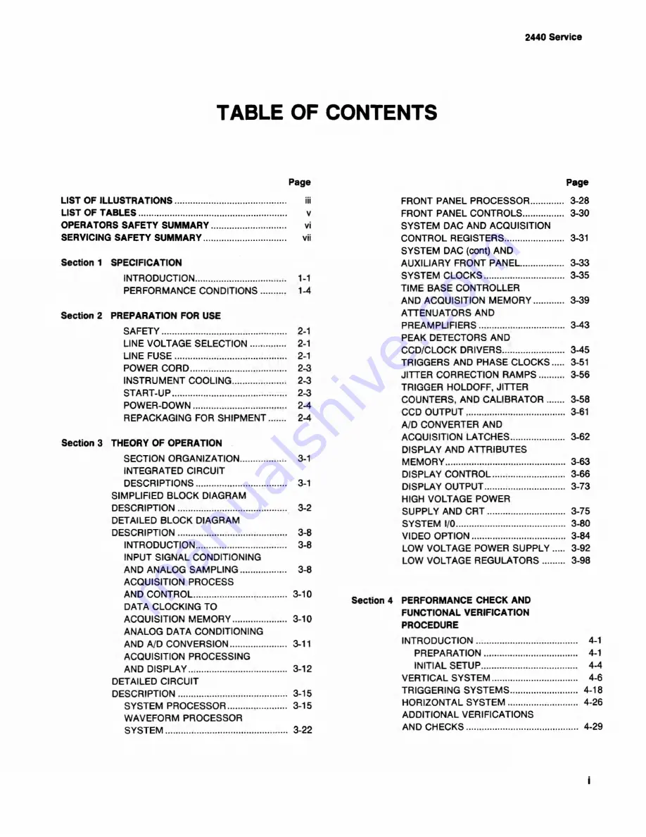 Tektronix 2440 User Manual Download Page 5