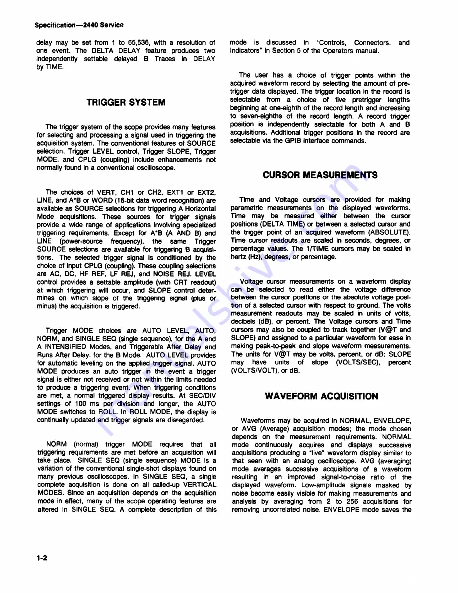 Tektronix 2440 User Manual Download Page 14