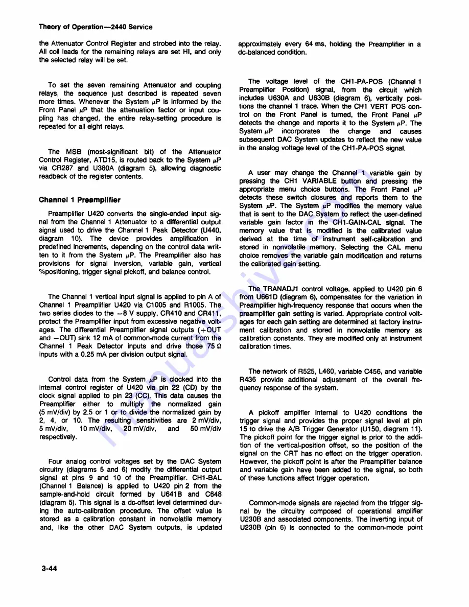 Tektronix 2440 User Manual Download Page 86