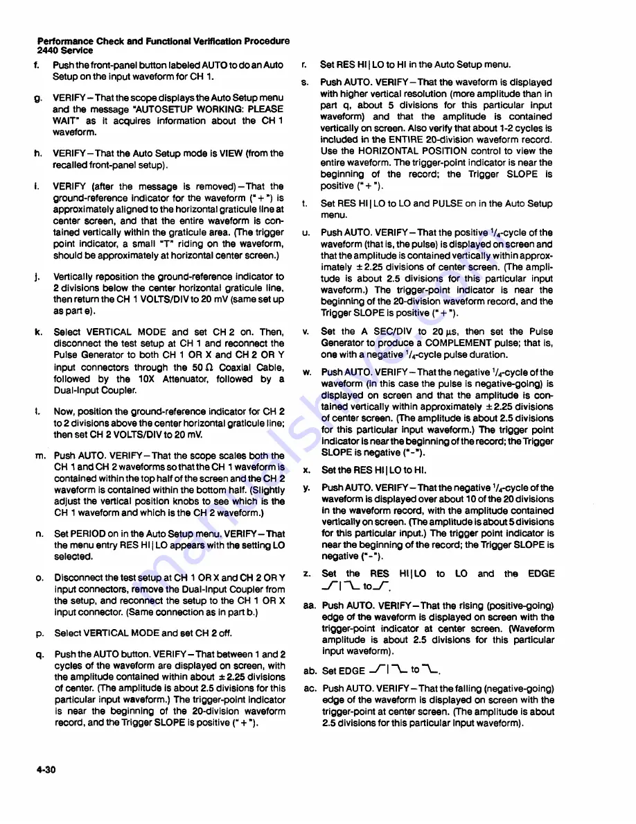 Tektronix 2440 User Manual Download Page 172