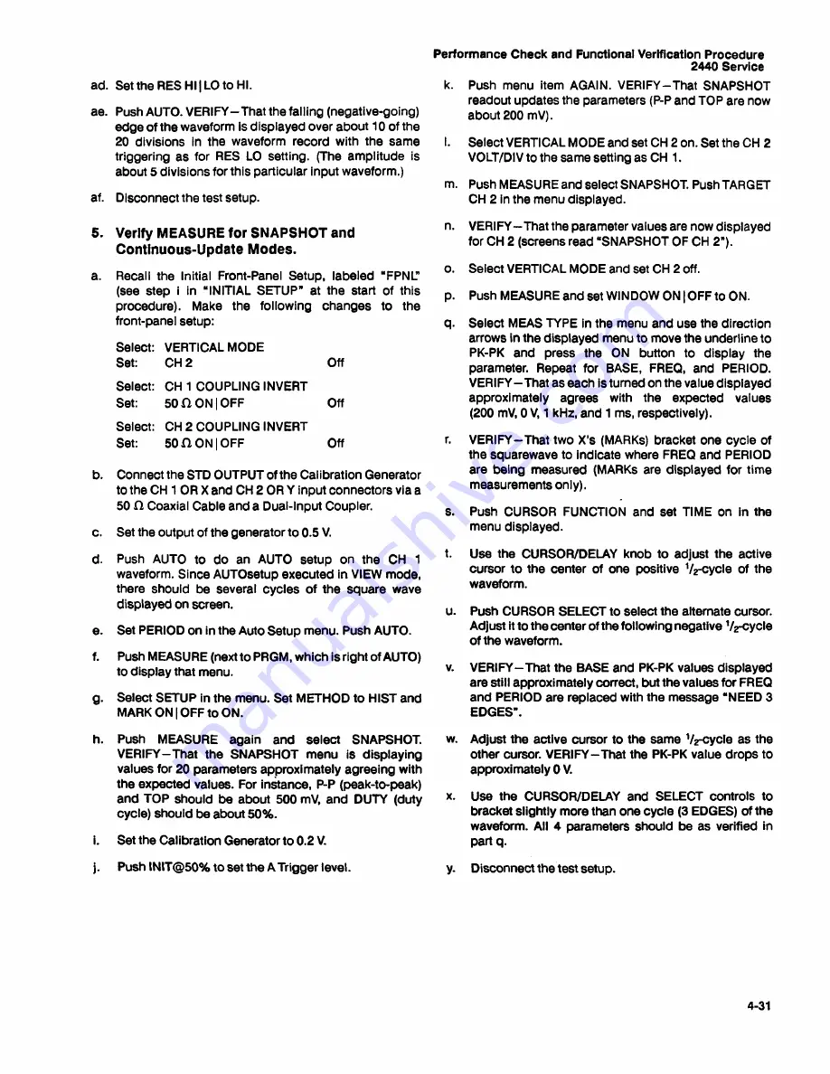 Tektronix 2440 User Manual Download Page 173