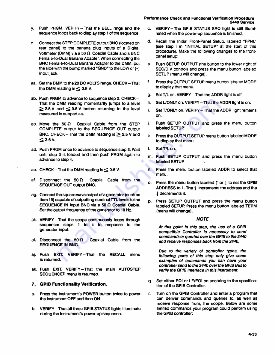 Tektronix 2440 User Manual Download Page 175