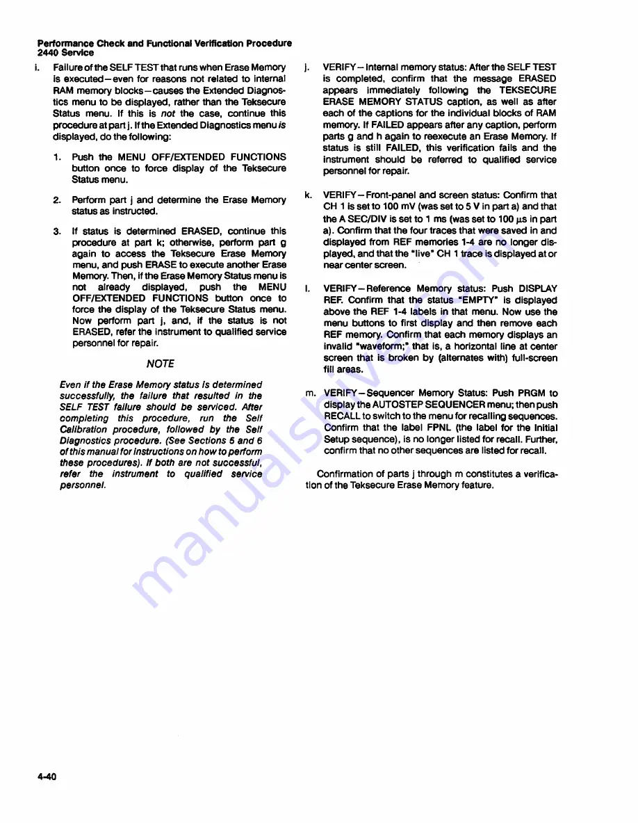 Tektronix 2440 User Manual Download Page 182