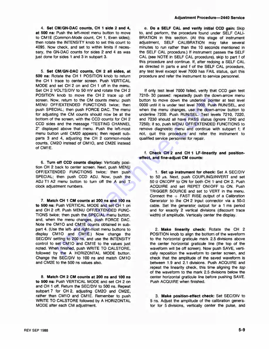 Tektronix 2440 User Manual Download Page 191