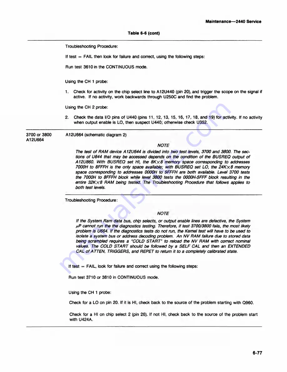 Tektronix 2440 User Manual Download Page 285