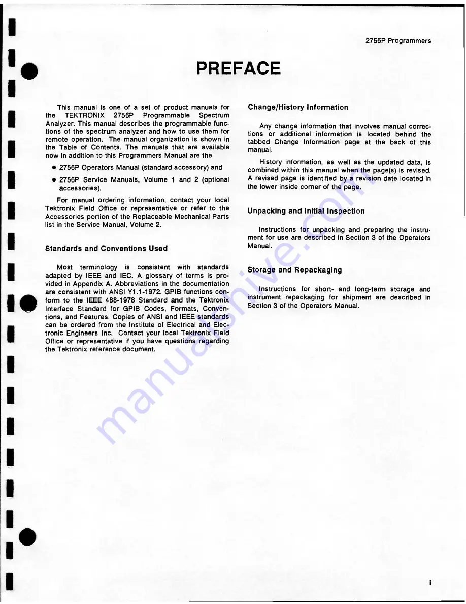 Tektronix 2756P Скачать руководство пользователя страница 3