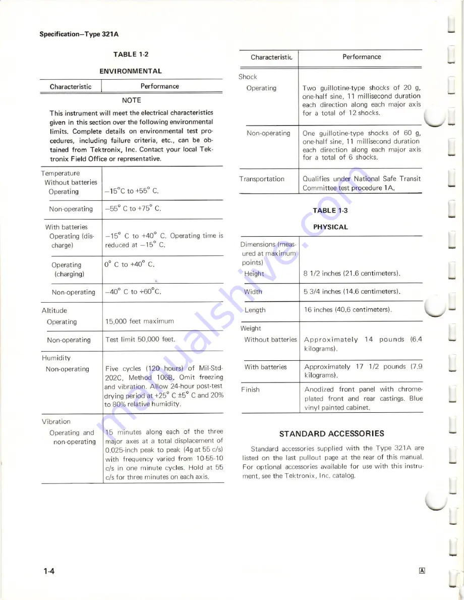 Tektronix 321 A Instruction Manual Download Page 8