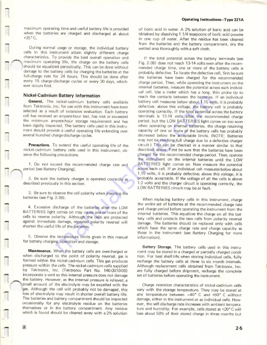 Tektronix 321 A Скачать руководство пользователя страница 13