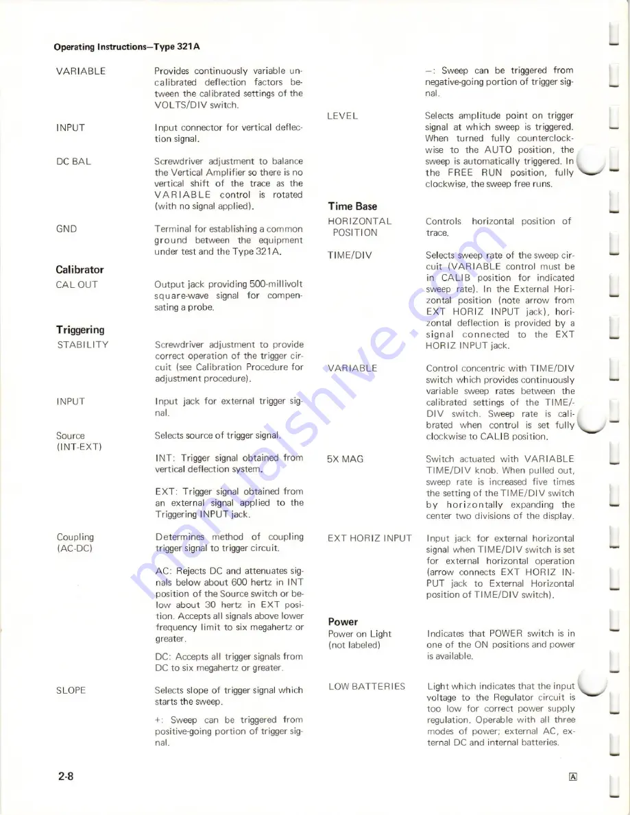 Tektronix 321 A Скачать руководство пользователя страница 16