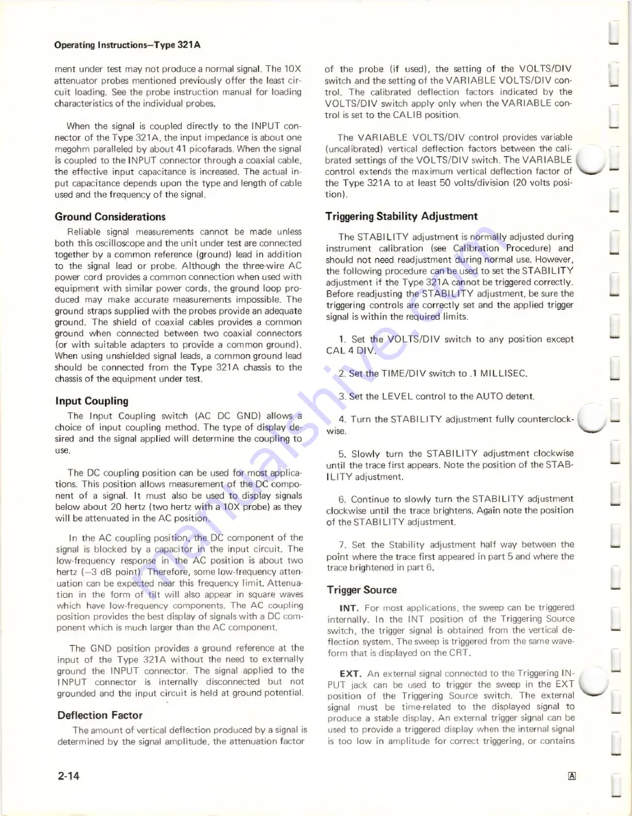 Tektronix 321 A Instruction Manual Download Page 22