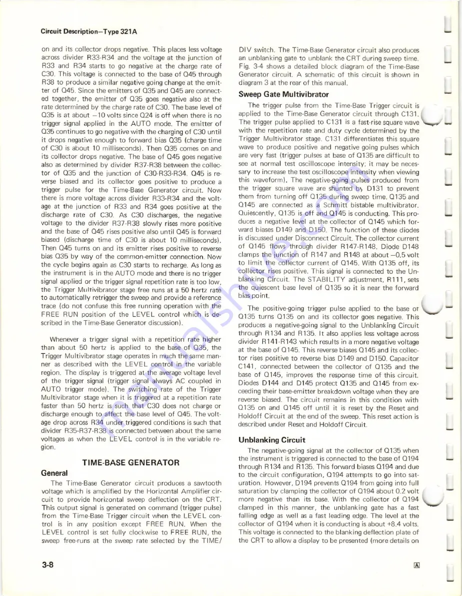 Tektronix 321 A Скачать руководство пользователя страница 38