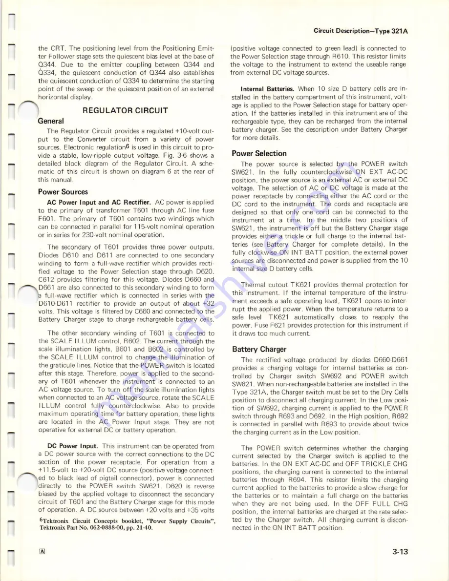 Tektronix 321 A Скачать руководство пользователя страница 43