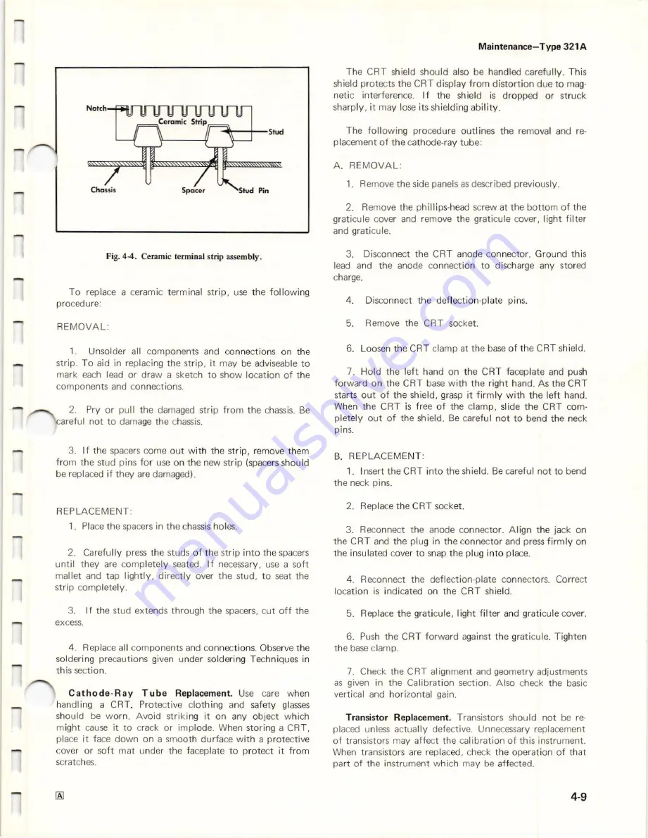 Tektronix 321 A Скачать руководство пользователя страница 57