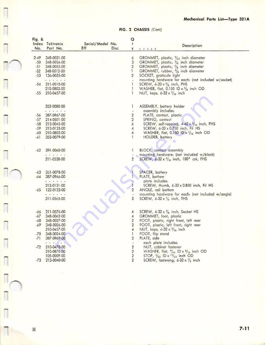 Tektronix 321 A Instruction Manual Download Page 111