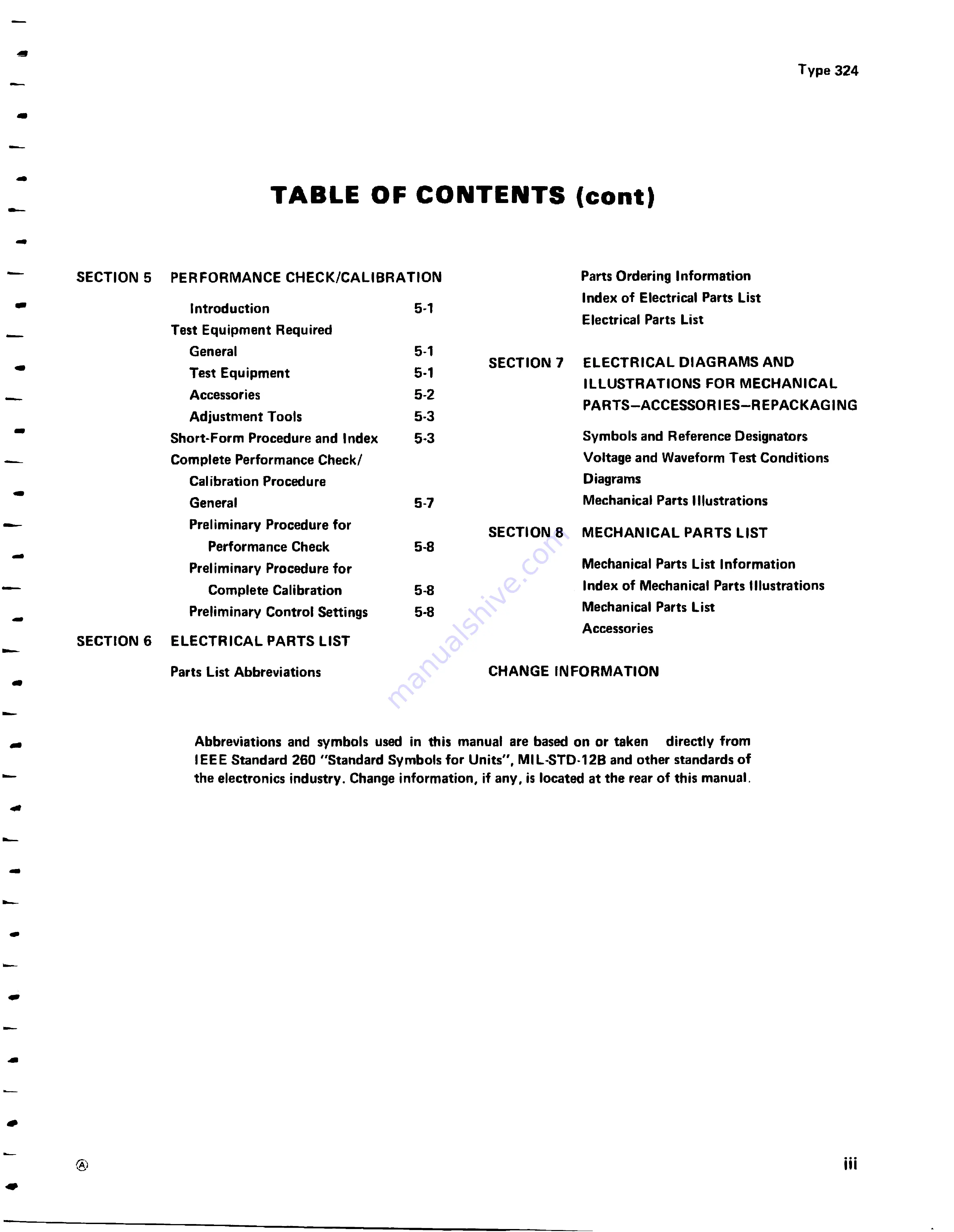 Tektronix 324 Скачать руководство пользователя страница 5