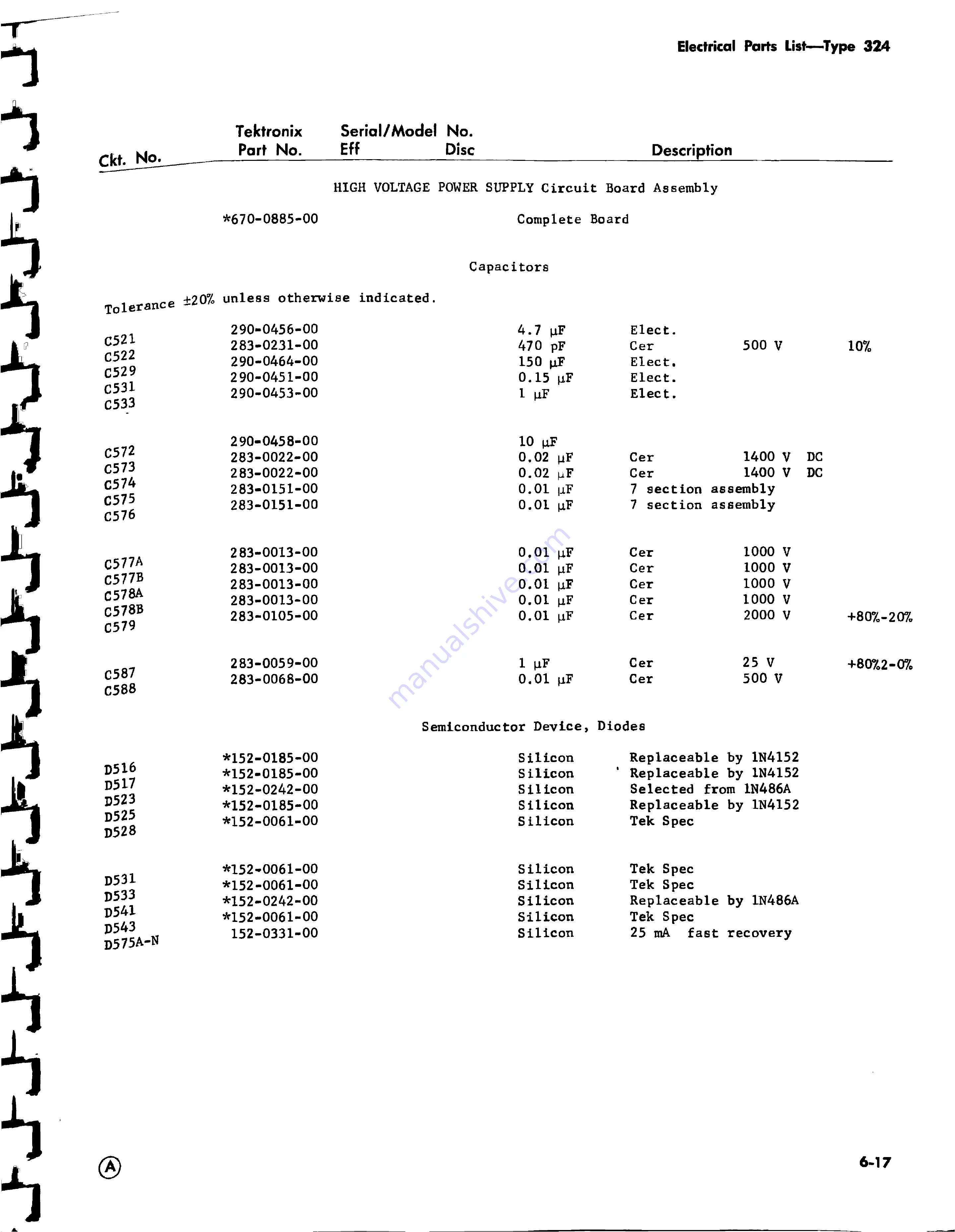 Tektronix 324 Скачать руководство пользователя страница 131