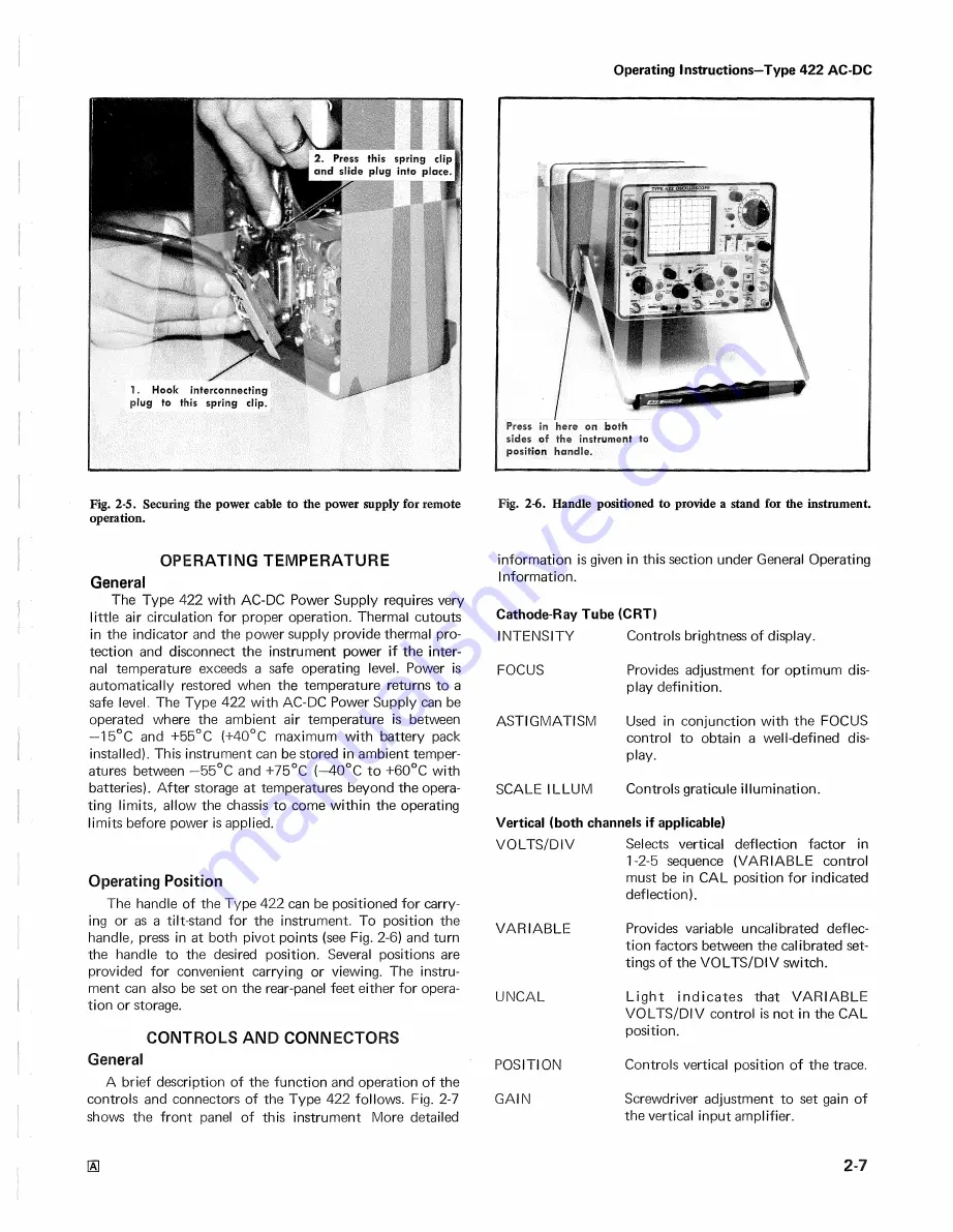 Tektronix 422 Instruction Manual Download Page 17