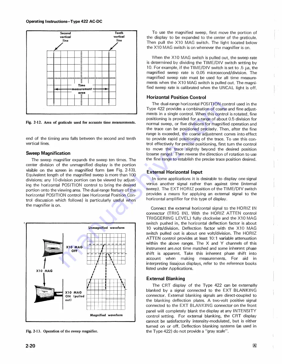 Tektronix 422 Instruction Manual Download Page 30